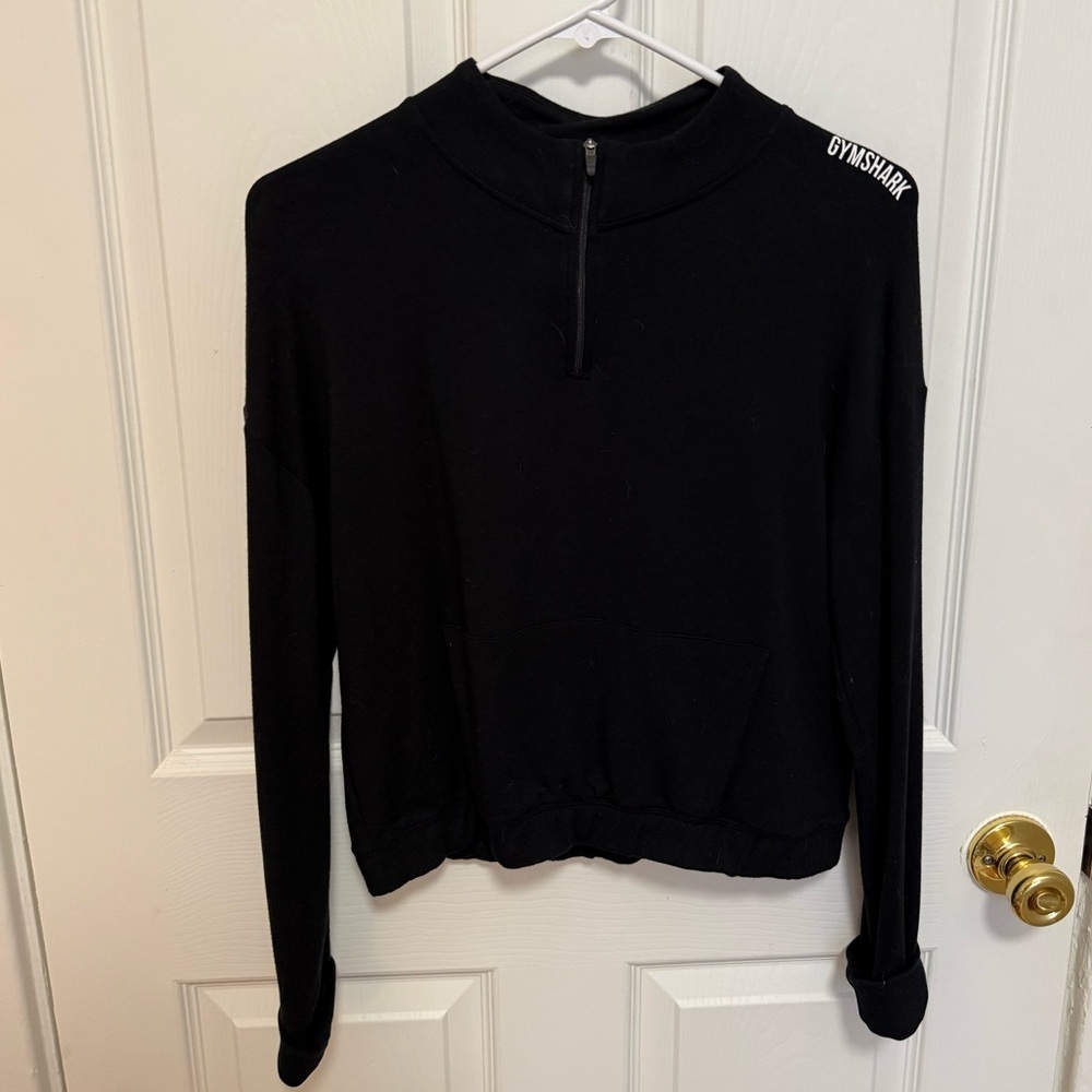 Gymshark Black Half-Zip Pullover Sweatshirt